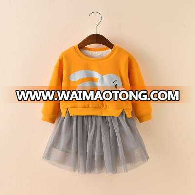 Autumn and winter velvet dress children baby girl clothes online